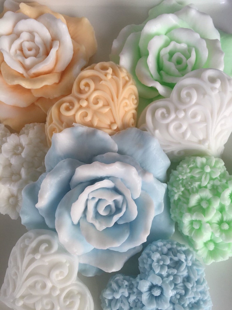 Rose and Heart 3 Soap Set Mothers Day Soap Set Custom Etsy