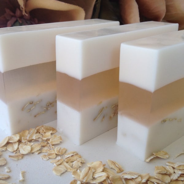 Oatmeal Milk and Honey Soap - Handmade Glycerin Soap - Oatmeal Soap - Soap Gift - Artisan Soap - Soap Bar - Gift for Mom Wife Girlfriend