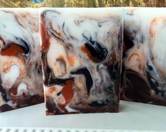 Spiced Mahogany Soap - Glycerin Soap - Soap for Men - Father's Day Gift - Gift for Dad, Husband, Son, Brother - Handmade Soap - Gift for Him