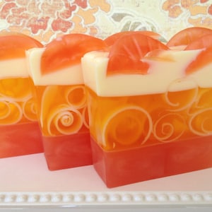 Sweet Orange Soap - Glycerin Soap - Citrus Soap - Orange Essential Oil Soap image 1