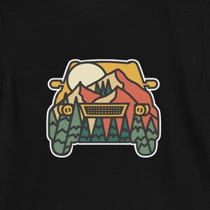 Honda Element Colorful Outdoor Mountains and Trees Short-Sleeve Unisex T-Shirt
