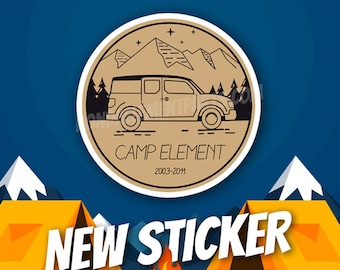 Camp Element 2003-2011 Honda Element Sticker Decal for the Outdoorsy Camper
