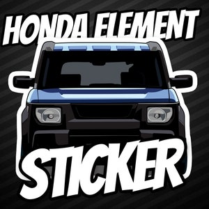 Honda Element Eternal Blue Pearl Front End Slap Sticker