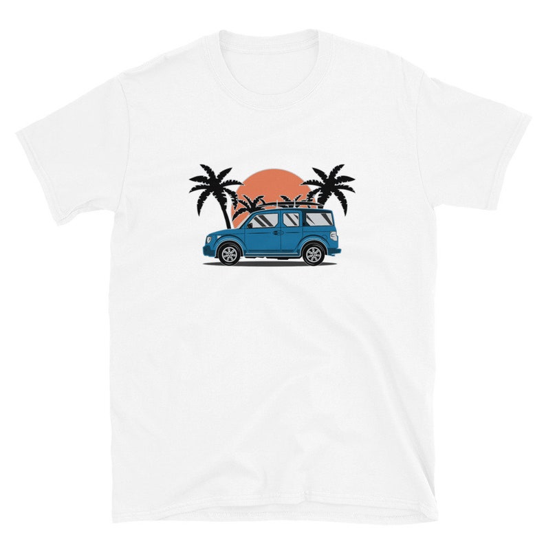 Summertime Honda Element Palm Trees Short-Sleeve Unisex T-Shirt image 4