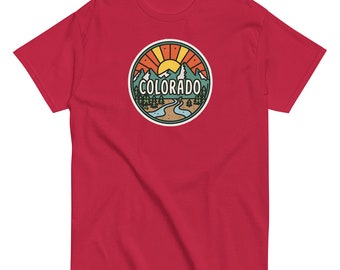 Colorado Sunset Mountains Graphic T-Shirt - Unique Nature Inspired Tee for Adventure Lovers