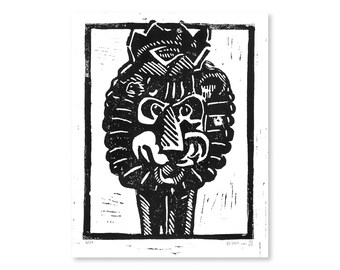 Dispensador PEZ de edición limitada de 8" x 10" con retrato de león y corona