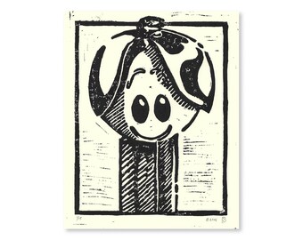 Dispensador PEZ de edición limitada de 8" x 10" con el retrato de Crazy Fruit Orange