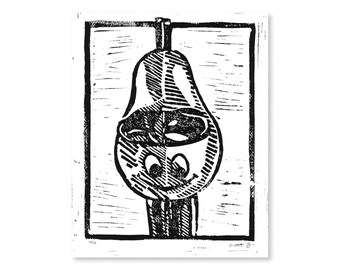 Dispensador PEZ con retrato de pera de 8" x 10" de edición limitada