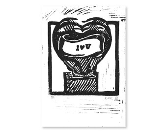 Dispensador de PEZ de edición limitada de 5" x 7" con el retrato de un San Valentín "Te amo"