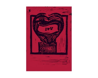 Limited Run 5" x 7" Portrait of an "I Love You" Valentine PEZ dispenser