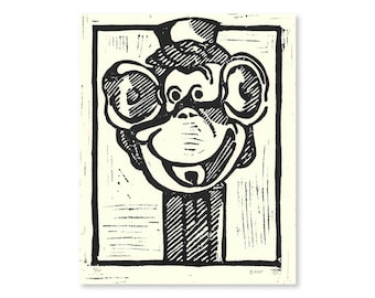 Dispensador de PEZ con retrato de Sailor Monkey de 8" x 10" (edición limitada)