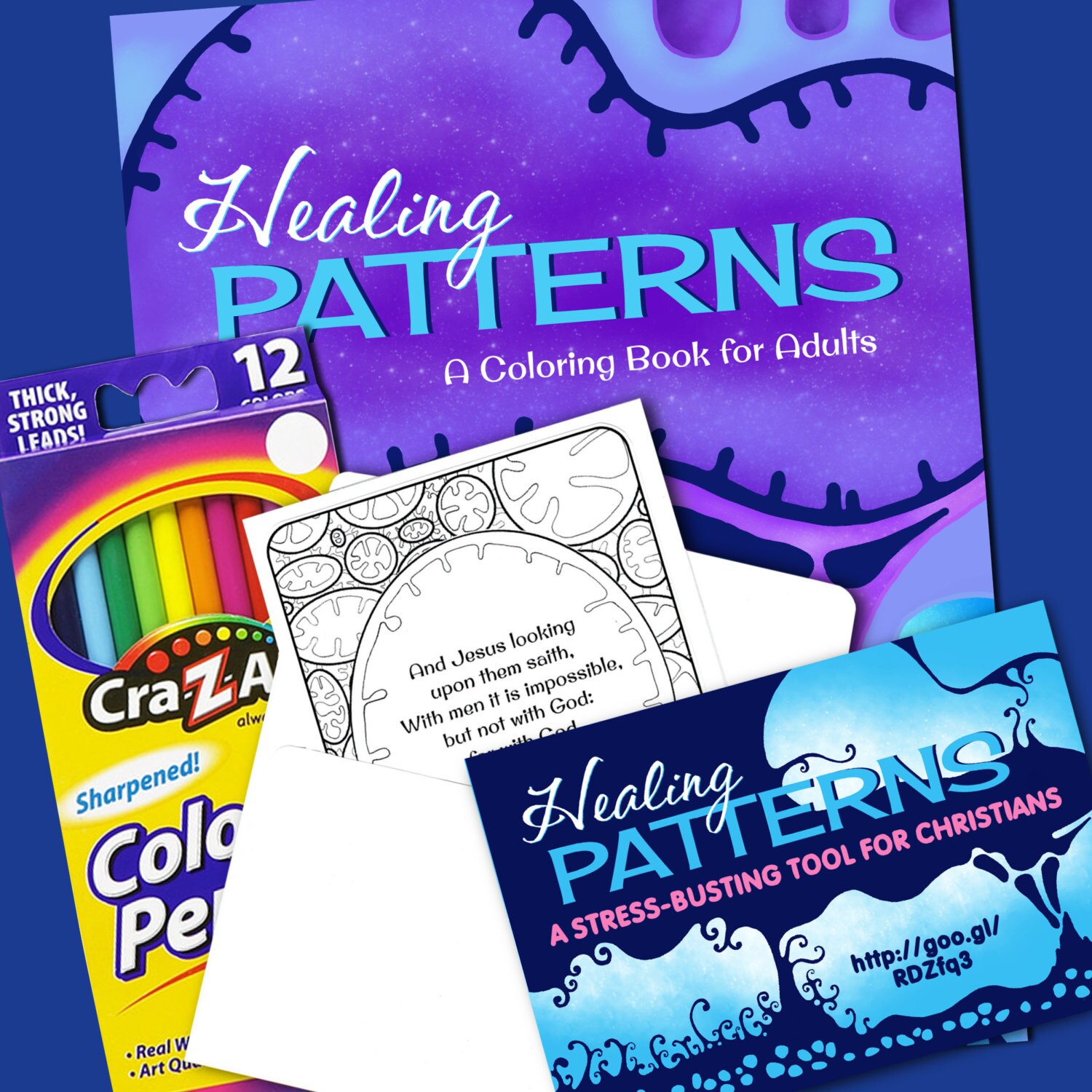 Christian Art Therapy Adult Teen Coloring Book Gift Set | Etsy