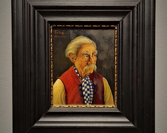 フランスアンティーク油絵肖像画、19世紀ブルジョワ紳士、壁画 - Etsy 日本