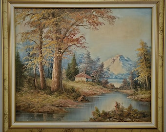 フランスヴィンテージ　油絵 アンティーク＊ 絵画 レア アンティーク 絵画 絵画 vintage ART