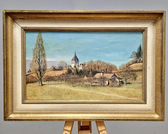 アンティークなオランダの風景油絵の田舎の風景、ヨーロッパの