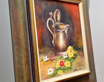 1900s フランス　油絵　　ポピー　静物画 1900s フランス 油絵 ポピー 静物画 【公式通販】