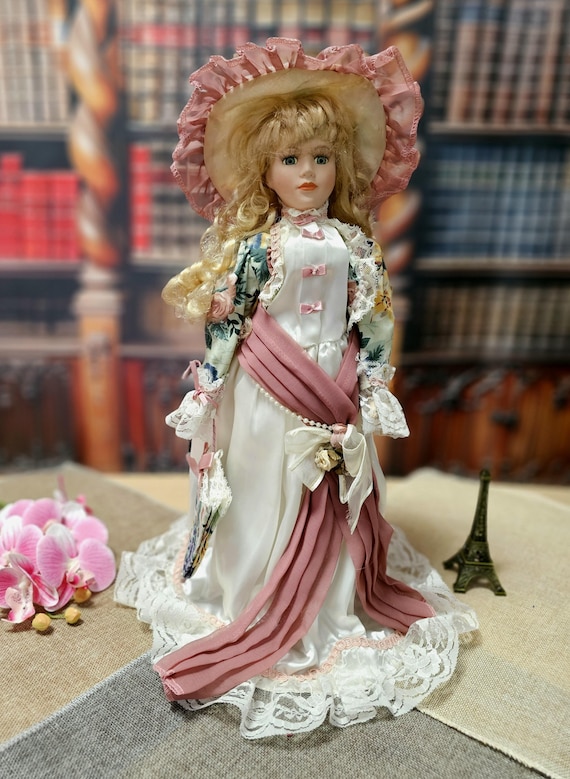 Porcelain Dolls Collectible For Adults Victorian Ceramic Doll For
