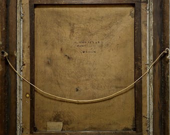19世紀の英国貴族の紳士を描いたアンティークの大型油絵肖像画。署名