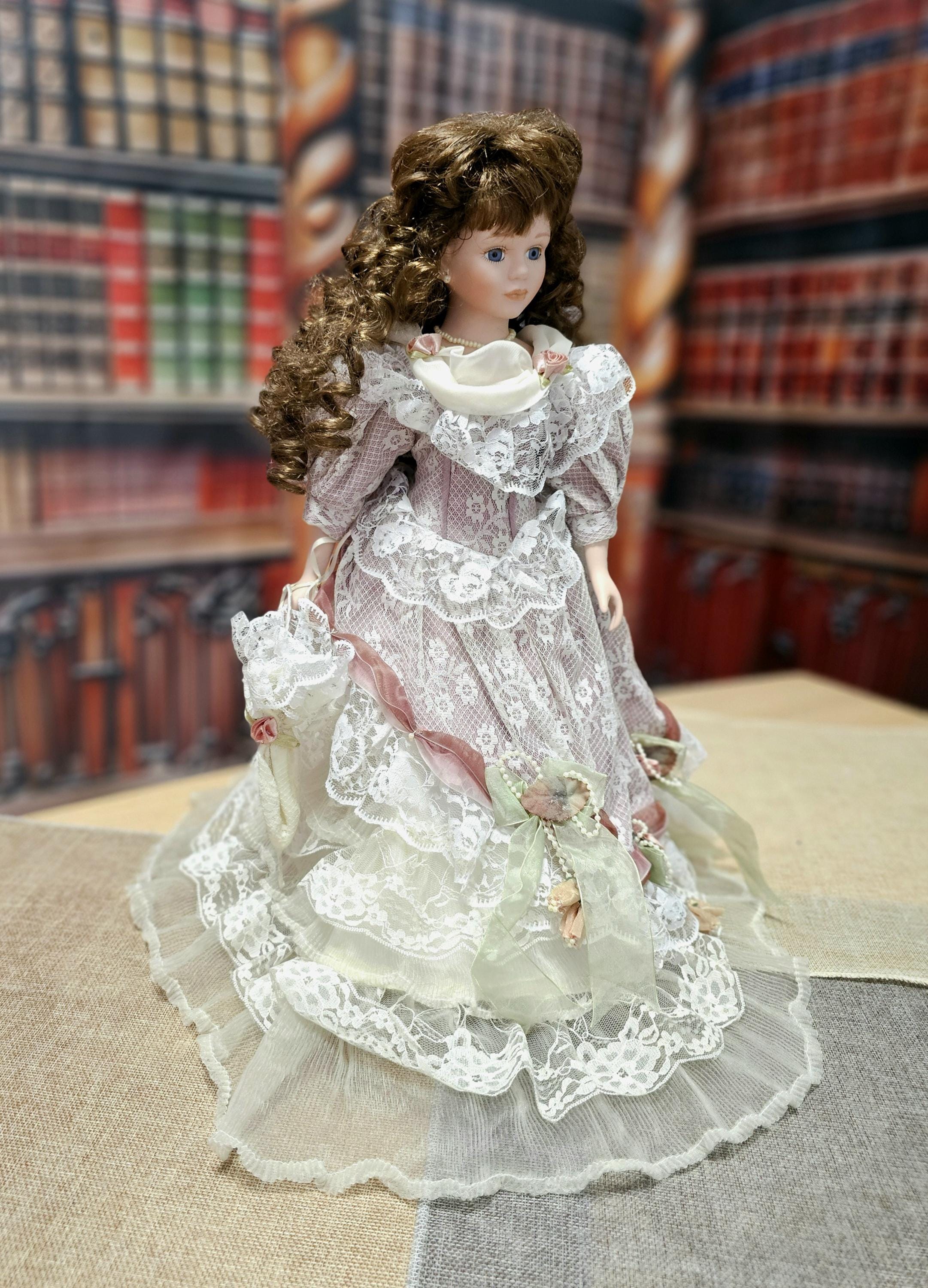 Vintage French Porcelain Doll Victorian Style Figurine