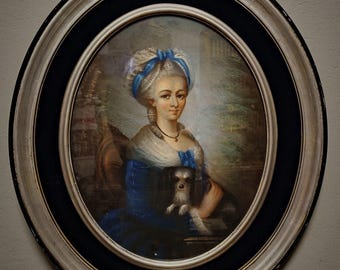 フランスアンティーク油絵肖像画、19世紀ブルジョワ紳士、壁画 - Etsy 日本