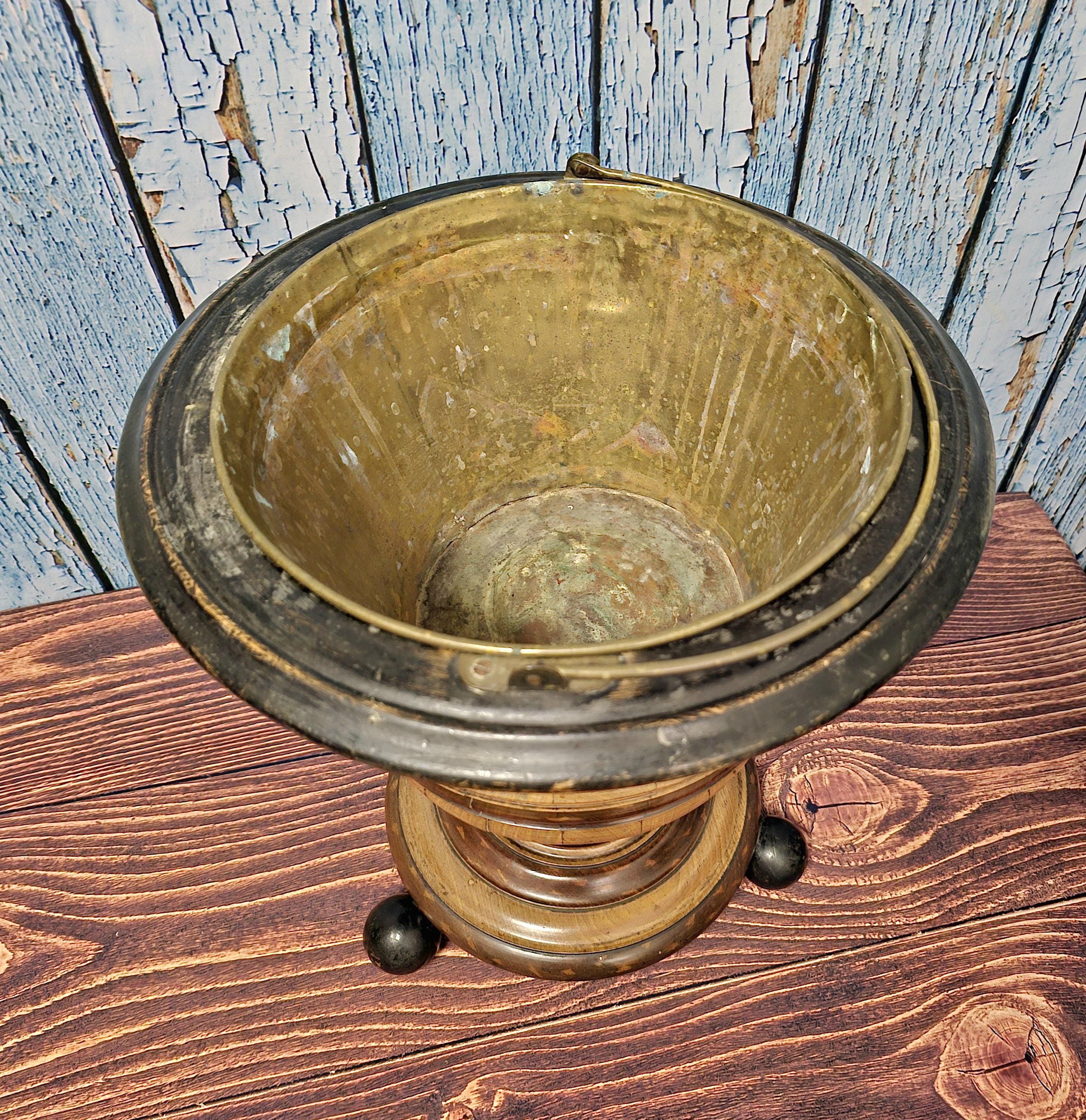 Antique Dutch Tea Stove With Copper Apple Kettle, 19th