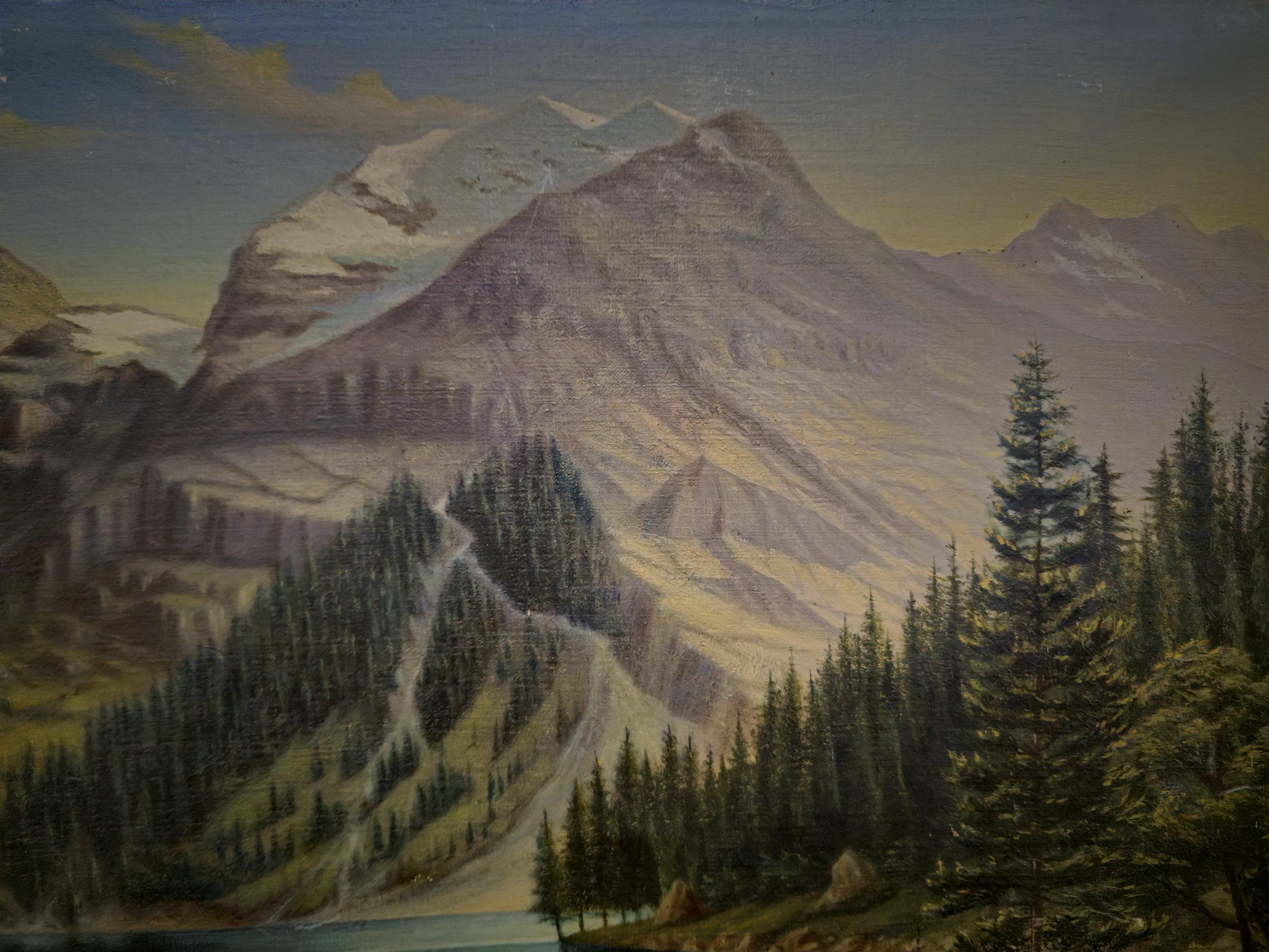 絵画 Mountain Landscape Japanese Bright Mountain Landscape Pastel Drawing Original