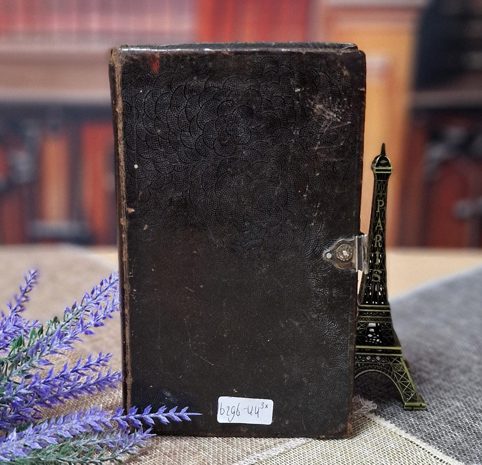 1819年製希少なアンティークオランダ詩篇聖書、革装丁、銀のロゼット