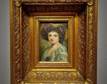 French Antique Oil Portrait, 19th Century Bourgeois Gentleman