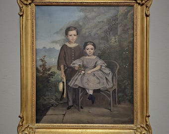 Antique Oil Painting Child Portrait Art, Classic Decor Wall Art, Elegant Home Gift, Vintage Collectible Timeless Artwork Perfect Wall Accent