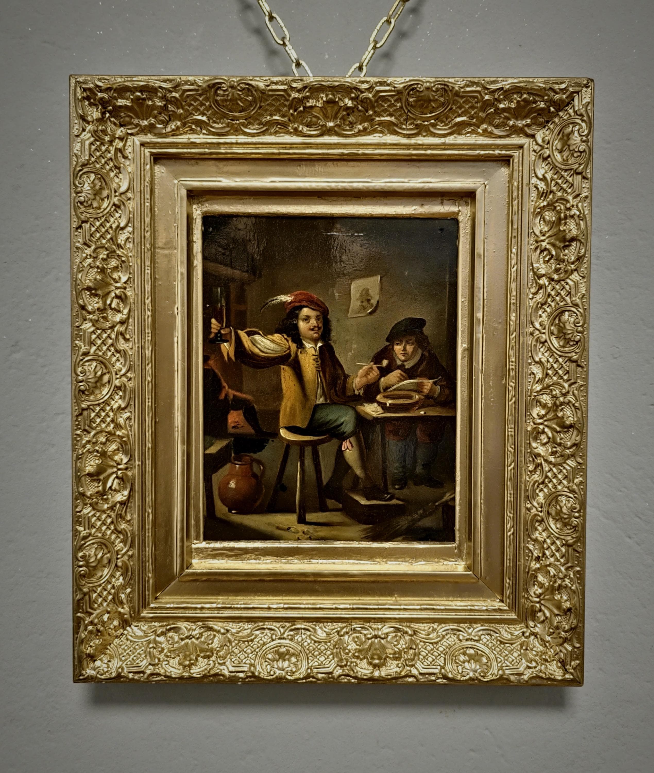 バロック調 アンティーク 額縁 人物画付き ドイツ M109319138 - 額縁最