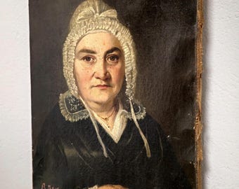 フランスアンティーク　1800年代　ポートレート　肖像画　オイルペインティング il_340x270.6434856620_pekt.jpg