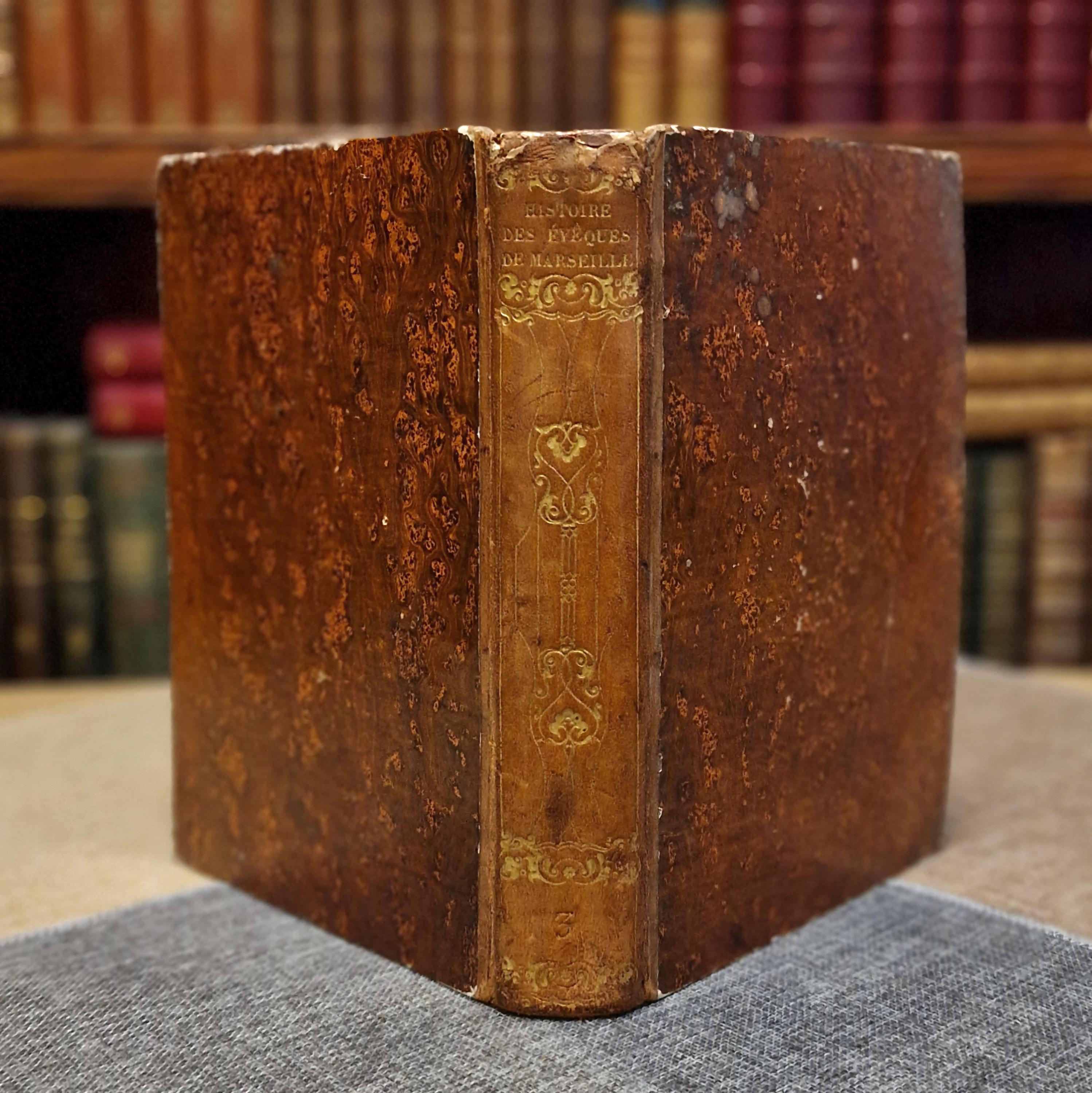 アンティーク　本　16冊　まとめ売り 1751 Antique French Leather Book, 18th Century Religious History
