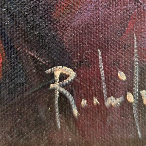 Signed 1990 oil painting, "Eyes of the Forgotten", by Italian artist S. Rodriguez. This emotional portrait is perfect for rustic and modern interiors and a meaningful gift for art collectors and enthusiasts of Italian portraiture