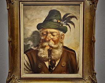 フランスアンティーク油絵肖像画、19世紀ブルジョワ紳士、壁画 - Etsy 日本