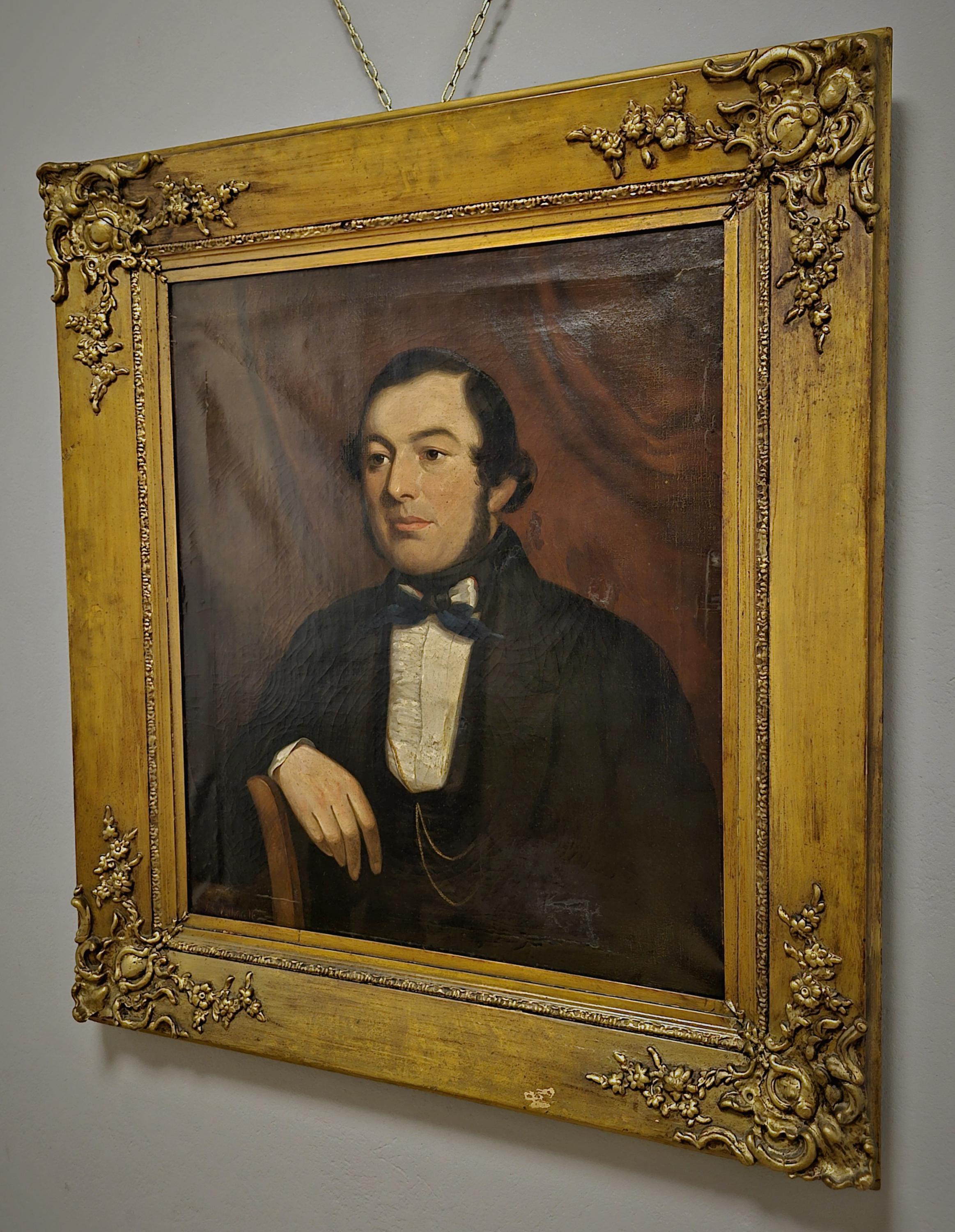 a saint's passing」絵画 油彩画 油絵 アンティークな額付き a