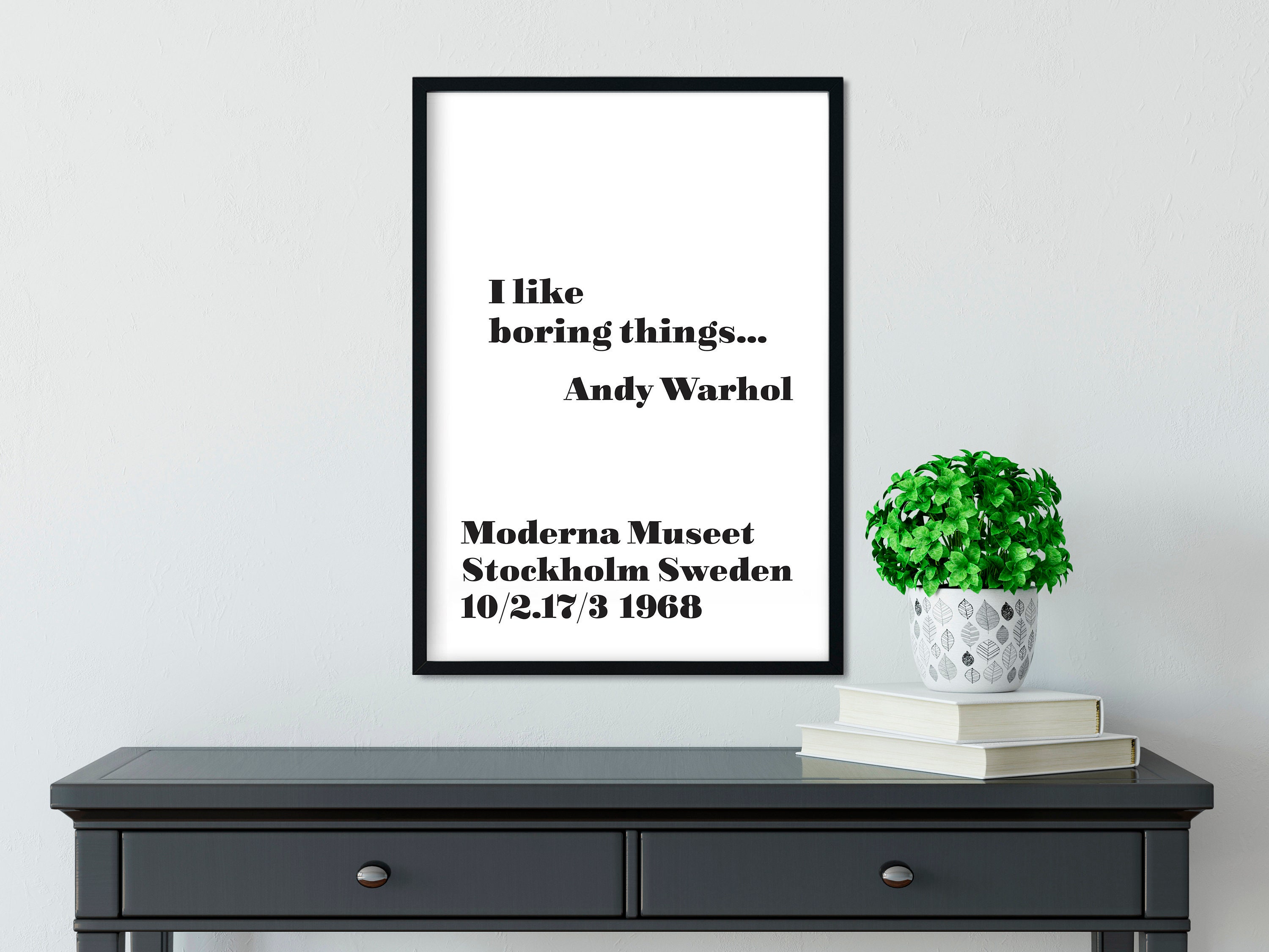 I Like Boring Things - Andy Warhol Inspired - Poster - Etsy