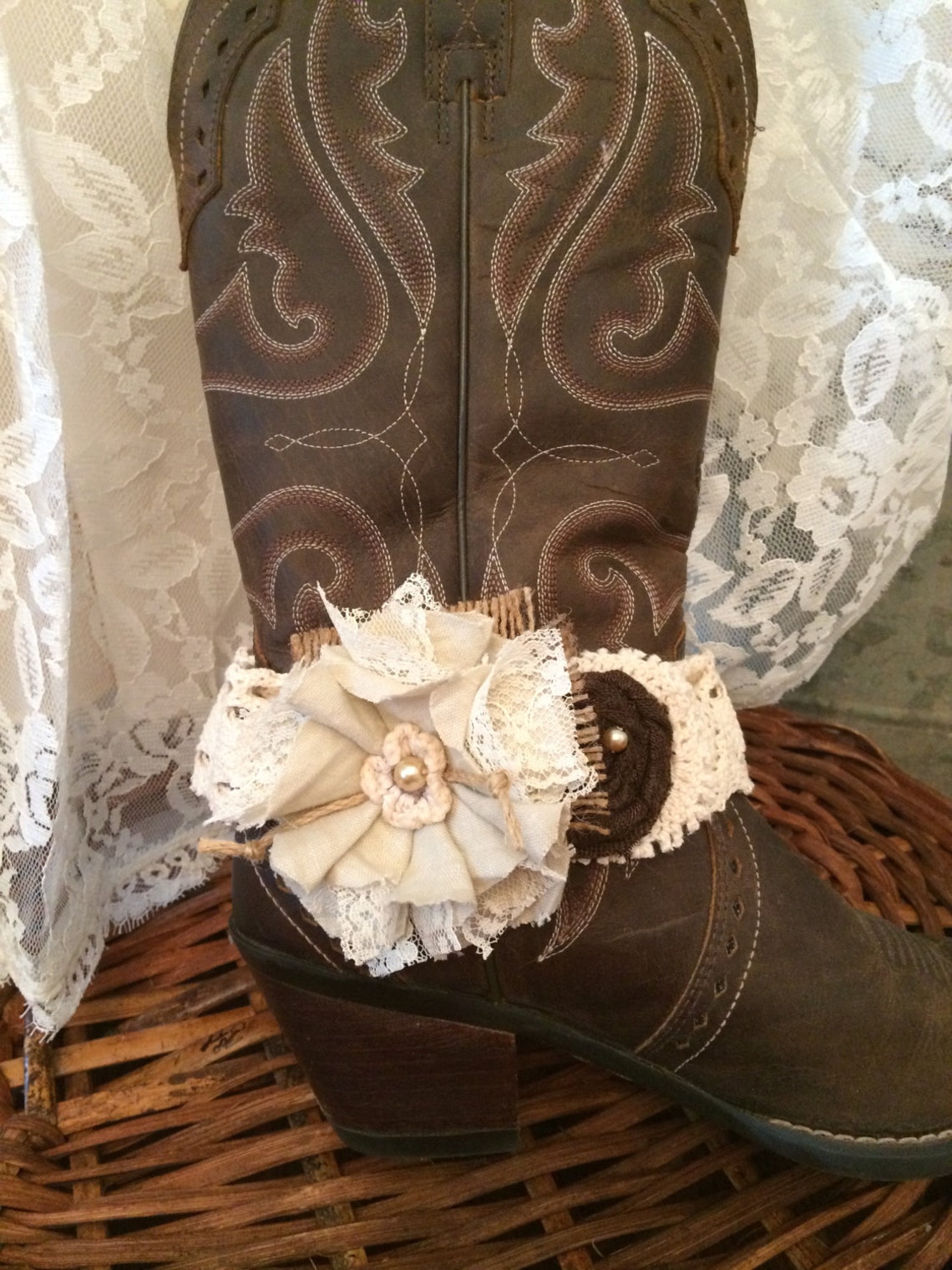 Boot Accessories Boot Flower Wedding Boot Boot Jewelry Etsy
