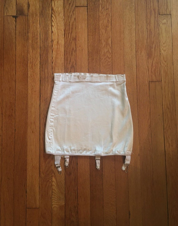 50's Cream/Blush Pink Garter Belt /Girdle by Style