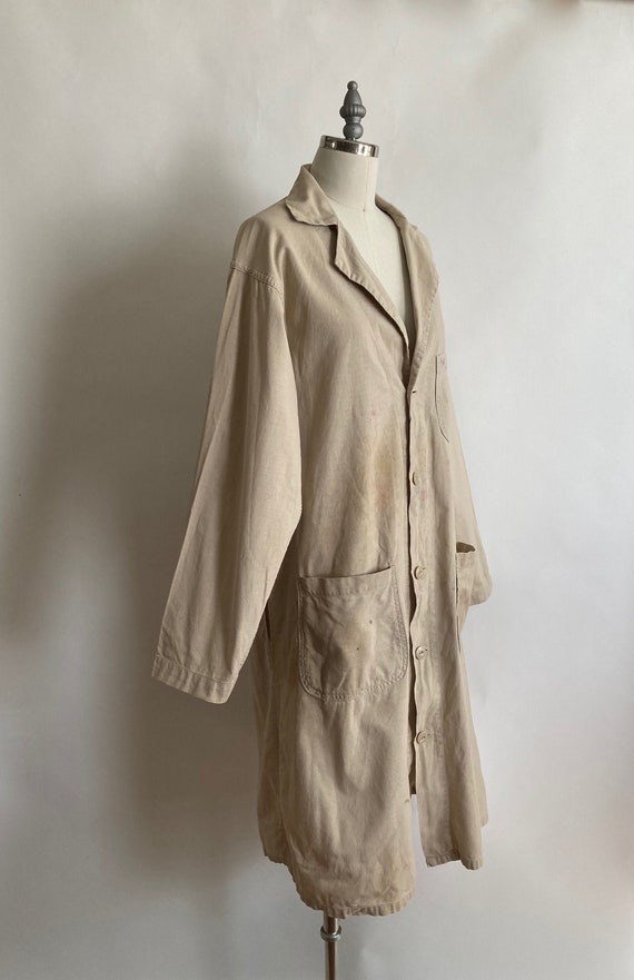 1930s/40s Whitehouse Sanforized Mens Shop Coat Ja… - image 1