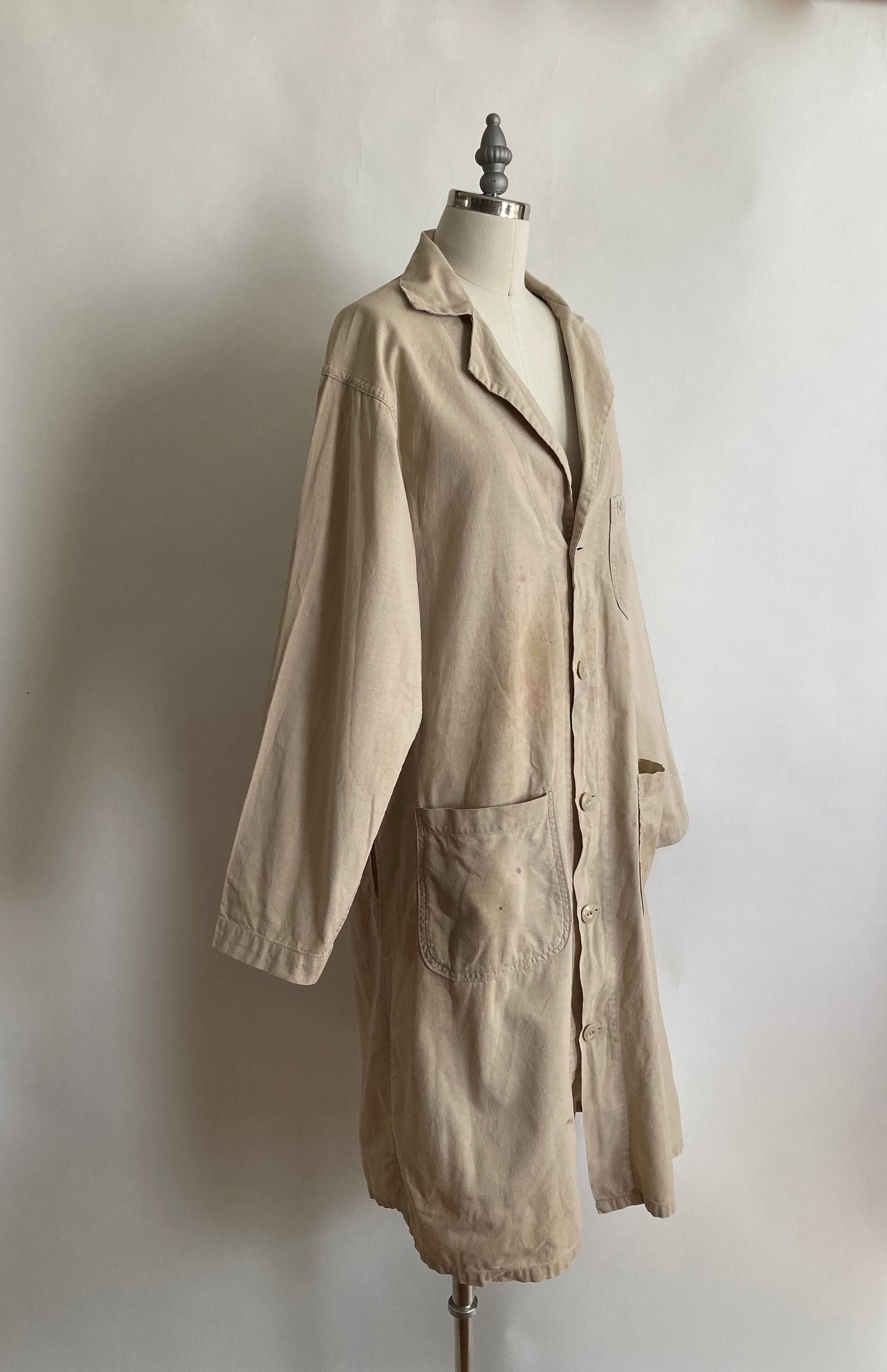 1930s/40s Whitehouse Sanforized Mens Shop Coat Jacket/vintage