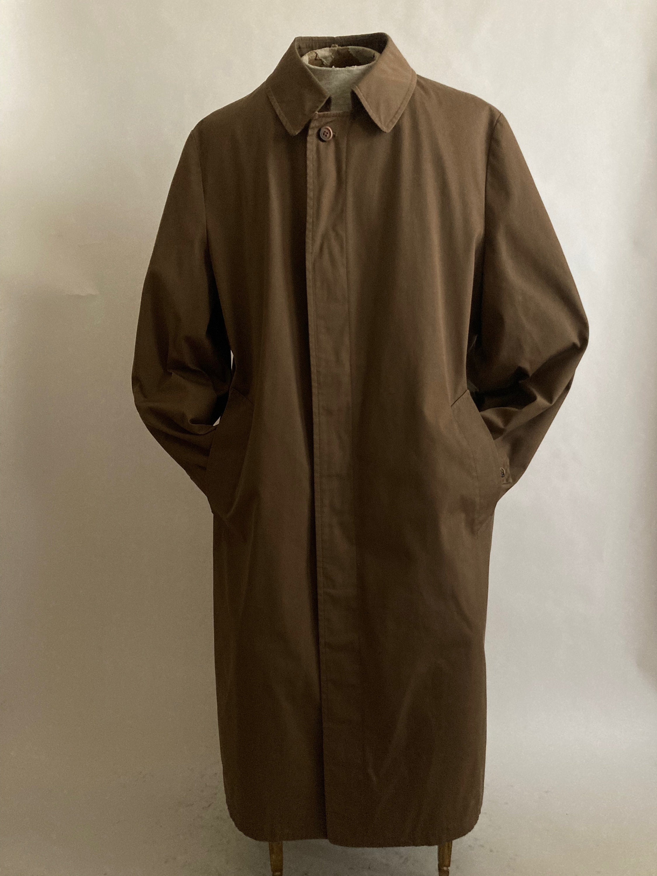 1960s London Fog Light Brown Mens Trench Coat/size 44 Long - Etsy