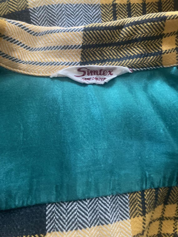 1940s/40s Vintage Simtex Sanforized Cotton Woven … - image 9