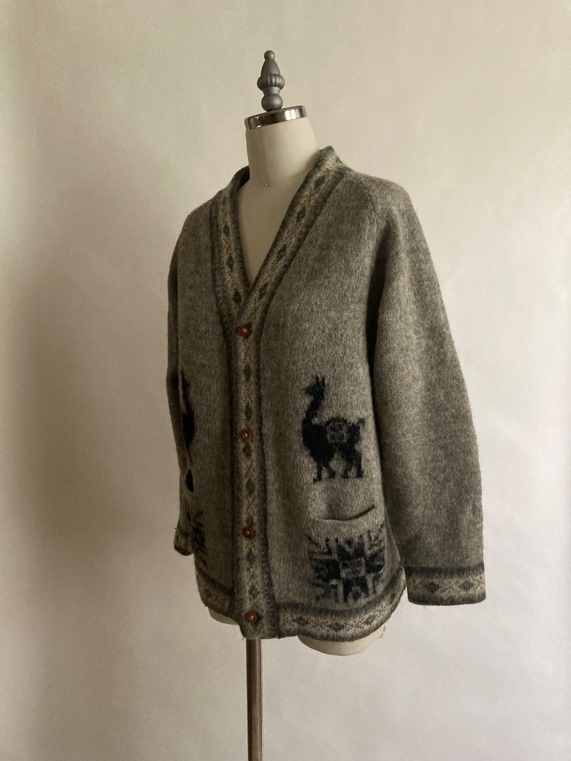 Llama Cardigan - Etsy