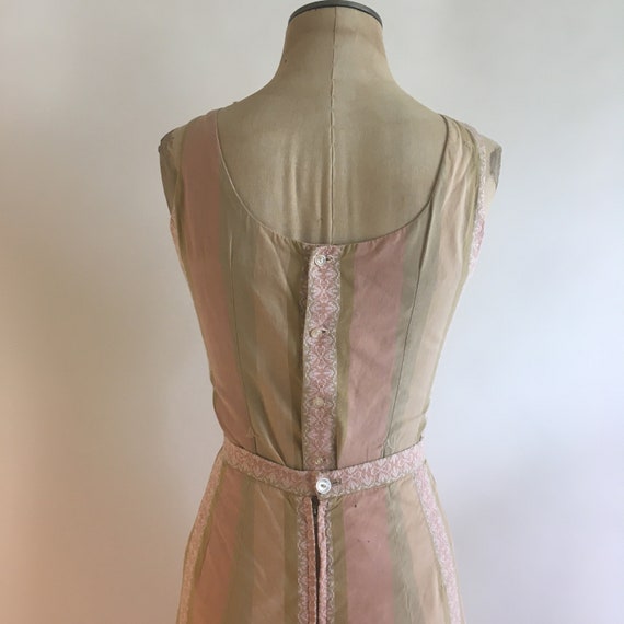 Late 1950s/50s Pastel Pink & Green Cotton 2 Piece… - image 5