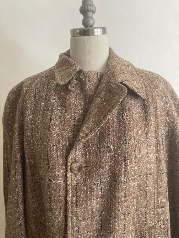 1940's Brown Flecked Wool Tweed Coat/ Small Mens/… - image 6