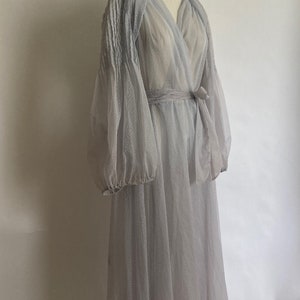1940s/40s Flobert Pale Blue Sheer Swiss Dot Dressing Gown/robe | Etsy