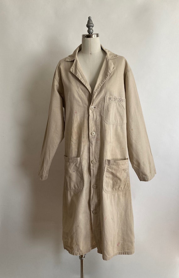 1930s/40s Whitehouse Sanforized Mens Shop Coat Ja… - image 2