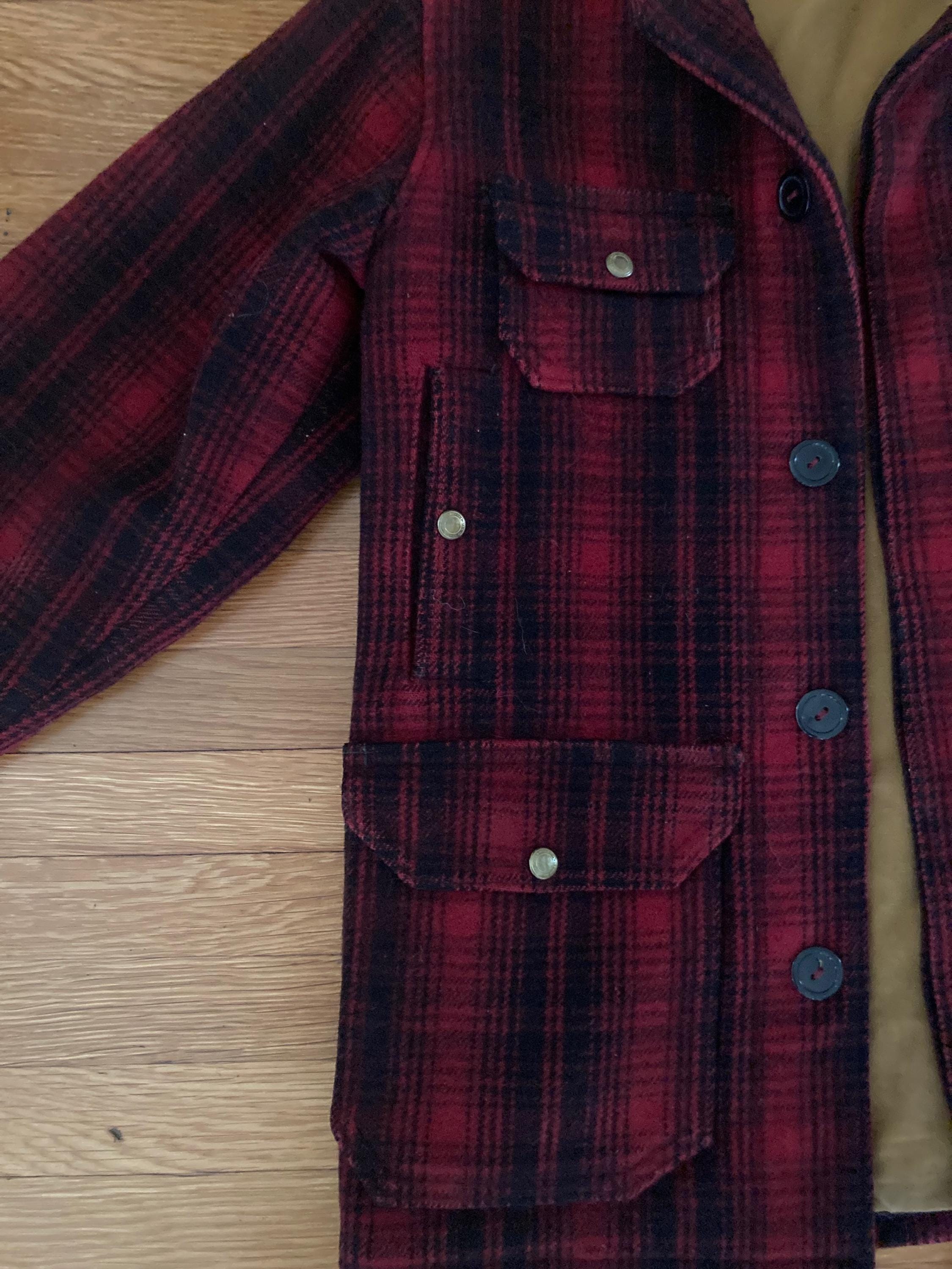 1940s/1950s Woolrich Red Mackinaw Coat/hunting Jacket/vintage
