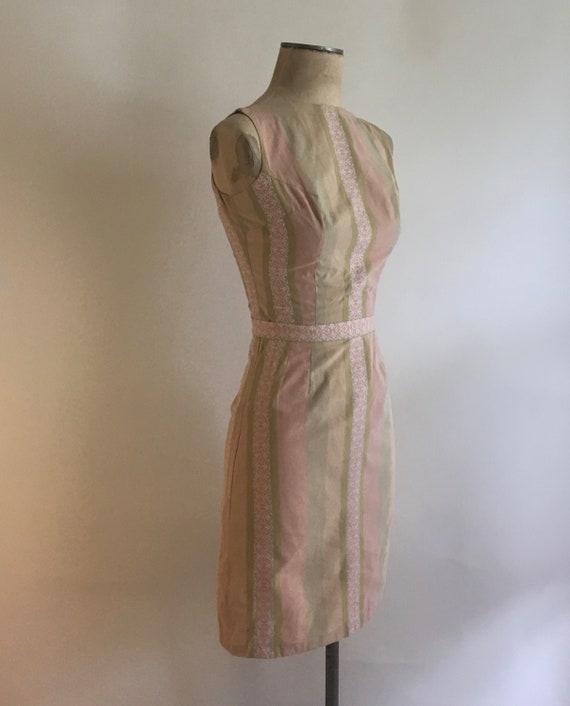 Late 1950s/50s Pastel Pink & Green Cotton 2 Piece… - image 1