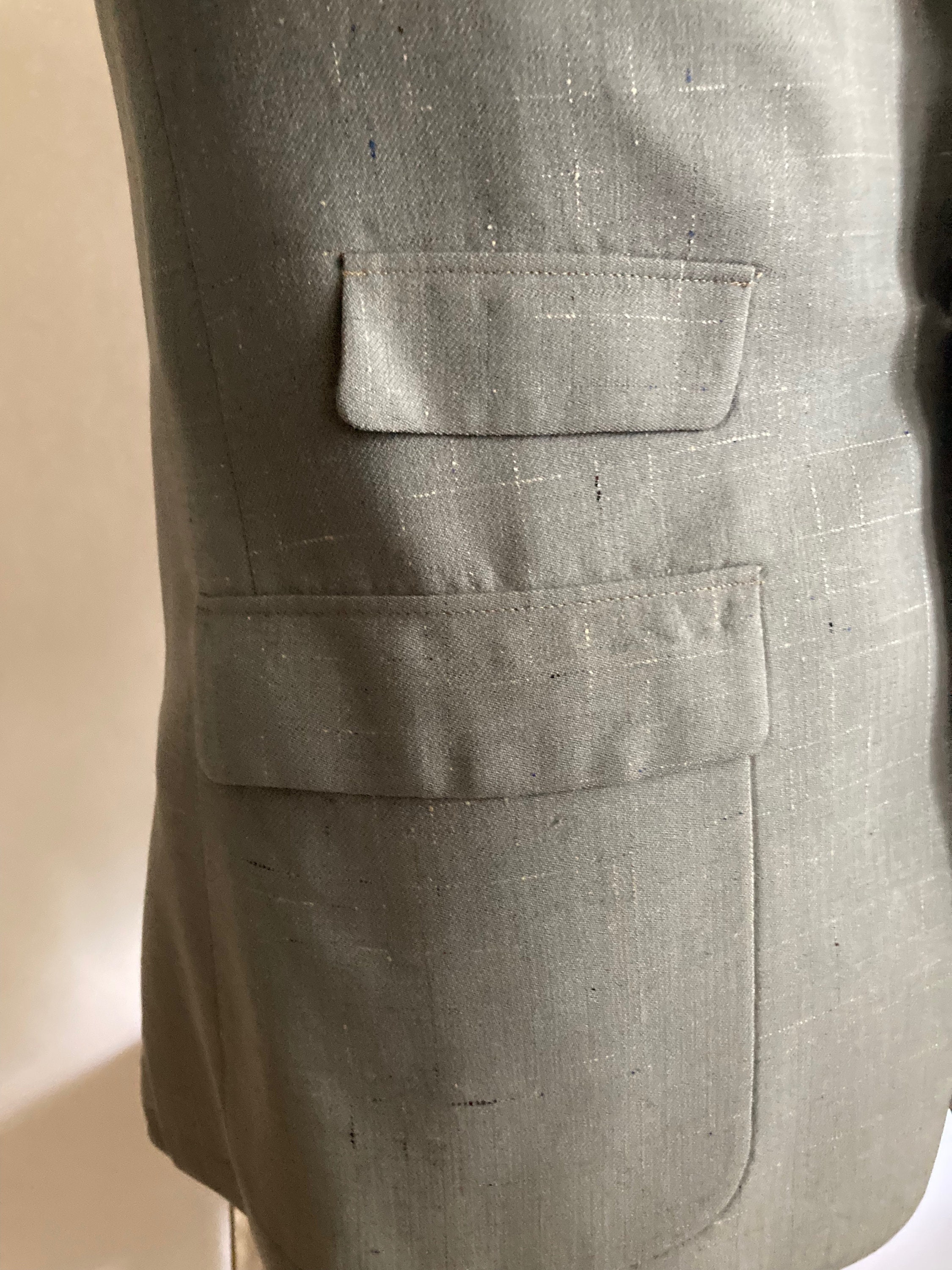 Early 1950s Robert Hall Light Grey/blue Atomic Fleck Rockabilly